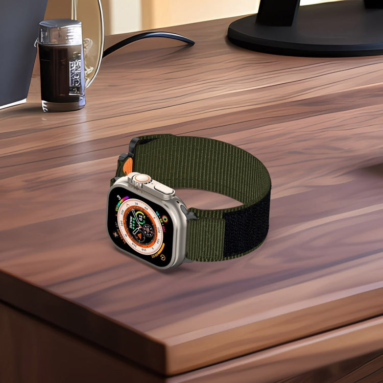 For Apple Watch SE 44mm Nylon Hook And Loop Fastener Watch Band(Grey) - Watch Bands by PMC TechLife | Online Shopping South Africa | PMC TechLife | Buy Now Pay Later Mobicred