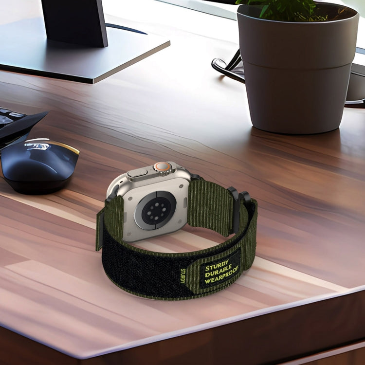 For Apple Watch Series 8 45mm Nylon Hook And Loop Fastener Watch Band(Black) - free shipping - PMC TechLife - Order now!