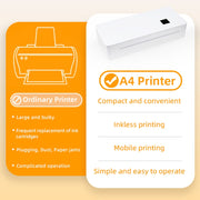A4 mini Portable Bluetooth HD Thermal Printer for Home Office Study(EU Plug)