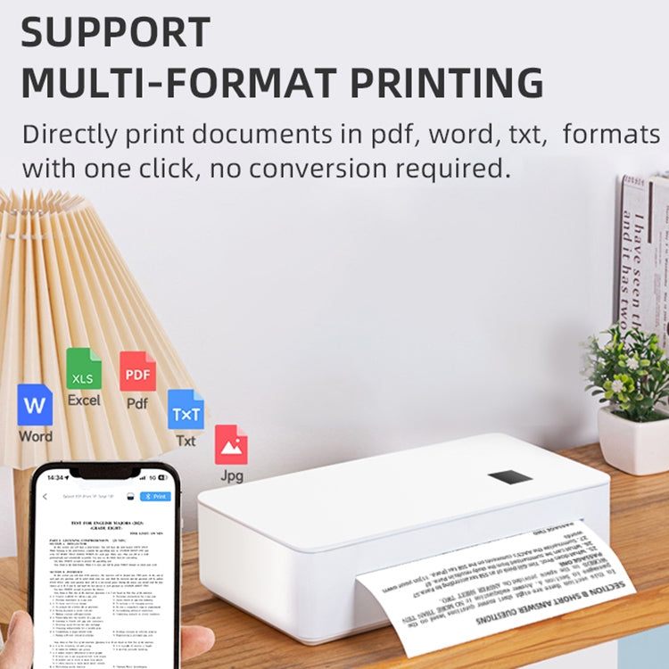 A4LE Portable Bluetooth HD Thermal Printer for Home Office Study(AU Plug) - Receipt Printers by PMC TechLife | Online Shopping South Africa | PMC TechLife | Buy Now Pay Later Mobicred