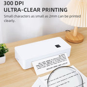 A4 mini Portable Bluetooth HD Thermal Printer for Home Office Study(EU Plug)