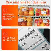 ZJ-9250 100x150mm USB Bluetooth Thermal Label Printer, Plug:US Plug(White)