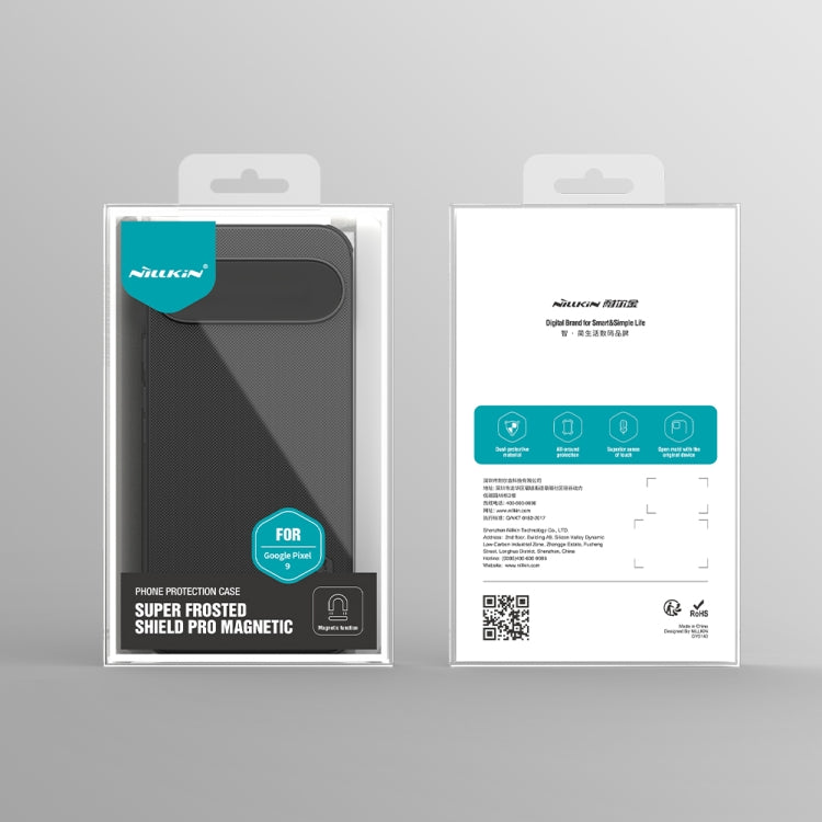 For Google Pixel 9 NILLKIN Frosted Shield Pro Magnetic Phone Case(Black) - Google Cases by NILLKIN | Online Shopping South Africa | PMC TechLife | Buy Now Pay Later Mobicred
