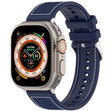 For Apple Watch Series 2 42mm Ordinary Buckle Hybrid Nylon Braid Silicone Watch Band(Midnight Blue) - Watch Bands by PMC TechLife | Online Shopping South Africa | PMC TechLife