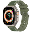 For Apple Watch 38mm Ordinary Buckle Hybrid Nylon Braid Silicone Watch Band(Green) - Watch Bands by PMC TechLife | Online Shopping South Africa | PMC TechLife