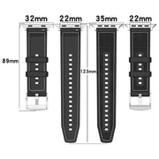 For Apple Watch 38mm Official Buckle Hybrid Nylon Braid Silicone Watch Band(Black)