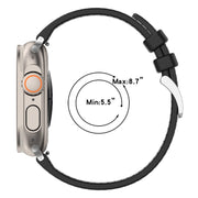 For Apple Watch 38mm Official Buckle Hybrid Nylon Braid Silicone Watch Band(Grey)