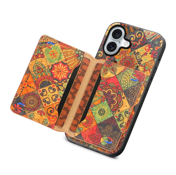 For iPhone 16 Card Slot Holder Phone Case(Autumn Yellow)