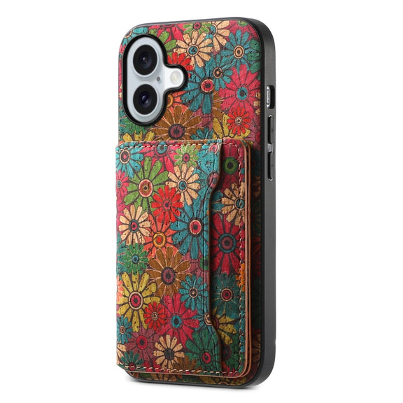 For iPhone 16 Card Slot Holder Phone Case(Spring Green)