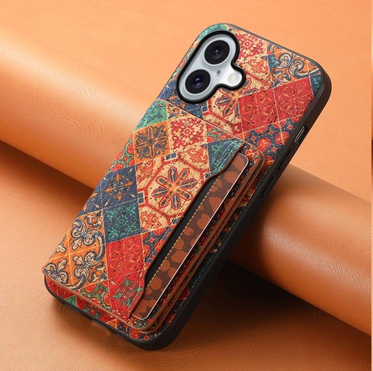 For iPhone 16 Card Slot Holder Phone Case(Winter Blue) - iPhone 16 Cases by PMC TechLife | Online Shopping South Africa | PMC TechLife | Buy Now Pay Later Mobicred