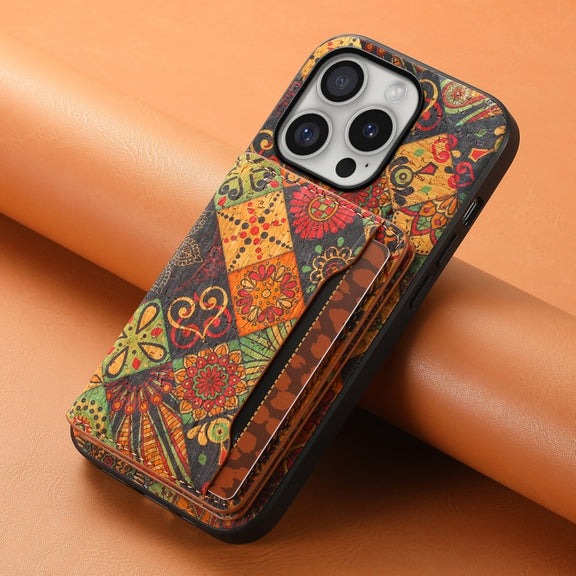 For iPhone 16 Pro Card Slot Holder Phone Case(Autumn Yellow)