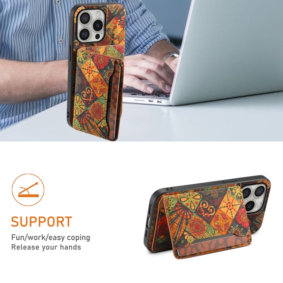 For iPhone 16 Pro Card Slot Holder Phone Case(Autumn Yellow)