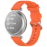 For Garmin Lily 2 14mm Silver Buckle Silicone Watch Band Wristband(Orange)