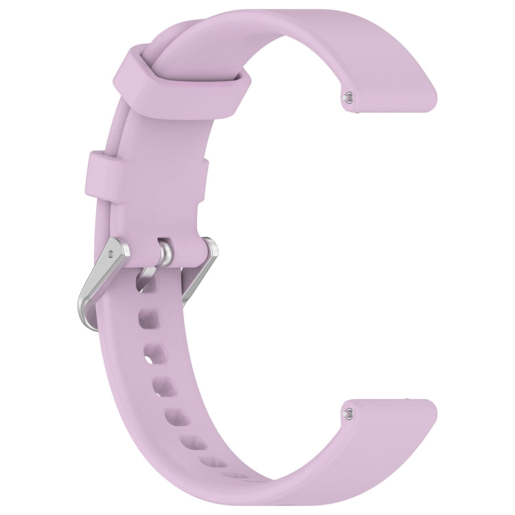 For Garmin Lily 2 14mm Silver Buckle Silicone Watch Band Wristband(Purple) - Watch Bands by PMC TechLife | Online Shopping South Africa | PMC TechLife