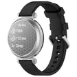 For Garmin Lily 2 14mm Silver Buckle Silicone Watch Band Wristband(Black) - Watch Bands by PMC TechLife | Online Shopping South Africa | PMC TechLife