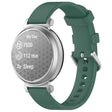 For Garmin Lily 2 14mm Silver Buckle Silicone Watch Band Wristband(Dark Green) - Watch Bands by PMC TechLife | Online Shopping South Africa | PMC TechLife