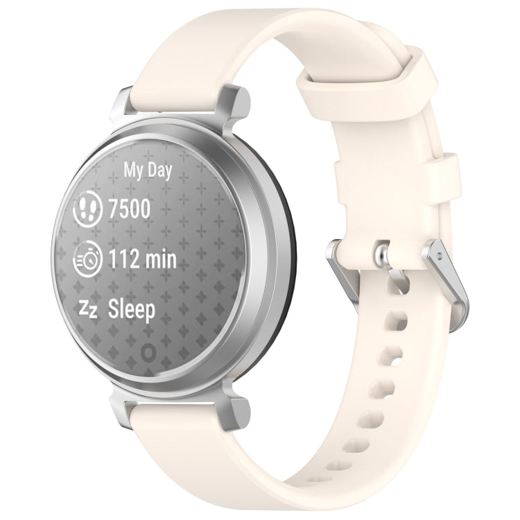 For Garmin Lily 2 14mm Silver Buckle Silicone Watch Band Wristband(Starlight) - Watch Bands by PMC TechLife | Online Shopping South Africa | PMC TechLife