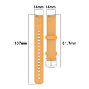 For Garmin Lily 2 14mm Silver Buckle Silicone Watch Band Wristband(Midnight  Blue)