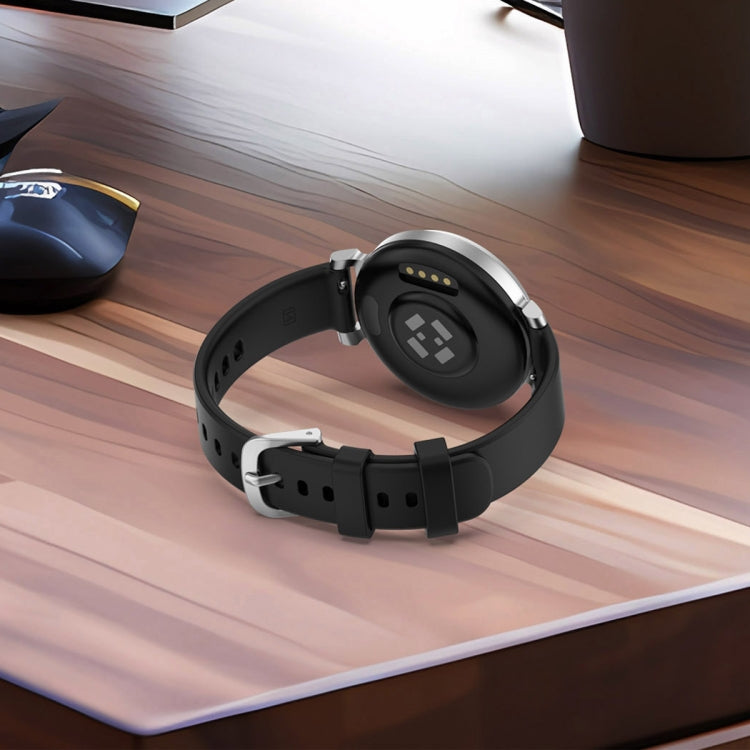 For Garmin Lily 2 14mm Silver Buckle Silicone Watch Band Wristband(Light Pink) - Watch Bands by PMC TechLife | Online Shopping South Africa | PMC TechLife