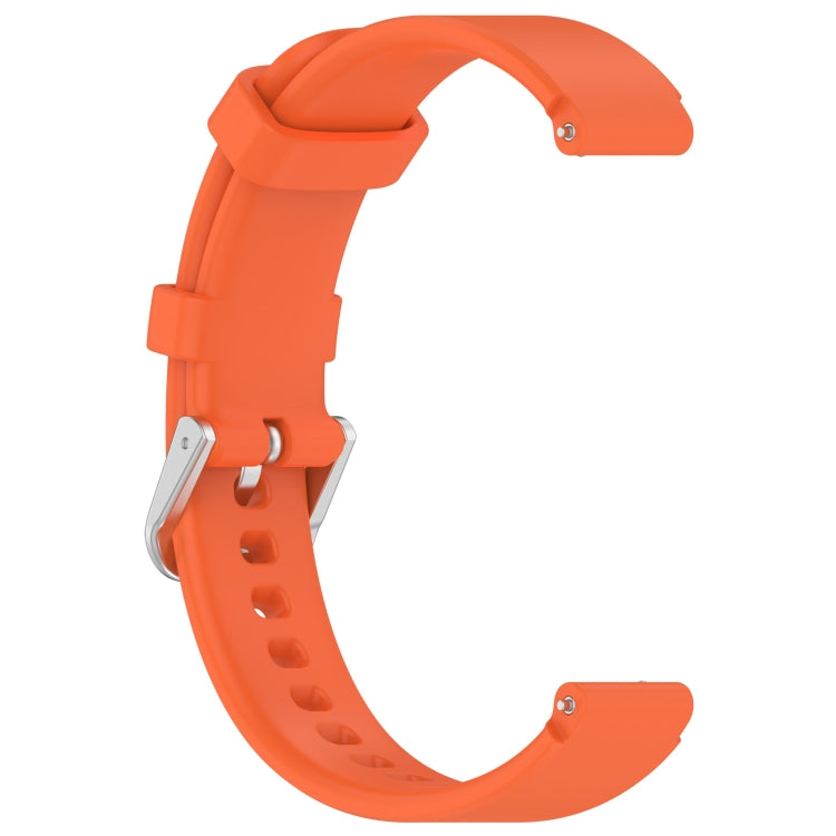 12mm Universal Solid Color Silver Buckle Silicone Watch Band(Orange) - 20mm Bands by PMC TechLife | Online Shopping South Africa | PMC TechLife