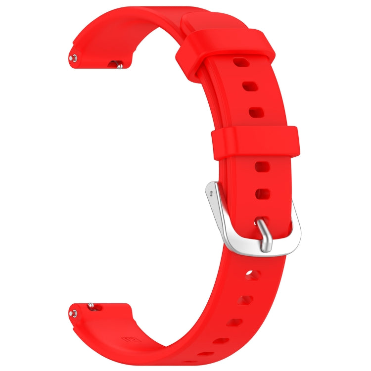 12mm Universal Solid Color Silver Buckle Silicone Watch Band(Red) - 20mm Bands by PMC TechLife | Online Shopping South Africa | PMC TechLife