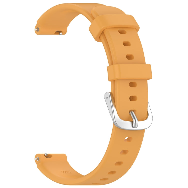 12mm Universal Solid Color Silver Buckle Silicone Watch Band(Yellow) - free shipping - PMC TechLife - Order now!