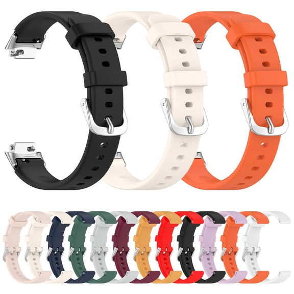 12mm Universal Solid Color Silver Buckle Silicone Watch Band(Light Grey)