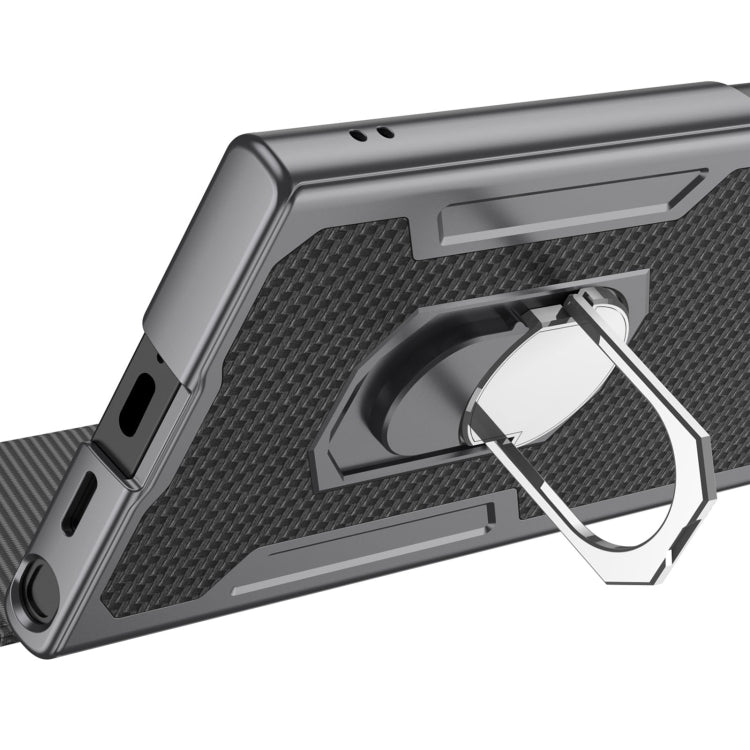 For Samsung Galaxy S24 Ultra 5G GKK Armor Flip Leather Phone Case, Without Pen(Litchi Texture Black)