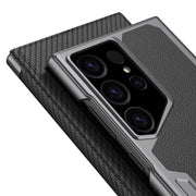 For Samsung Galaxy S24 Ultra 5G GKK Armor Flip Leather Phone Case, Without Pen(Litchi Texture Black)
