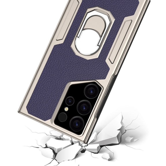 For Samsung Galaxy S24 Ultra 5G GKK Armor Flip Leather Phone Case, Without Pen(Gold)
