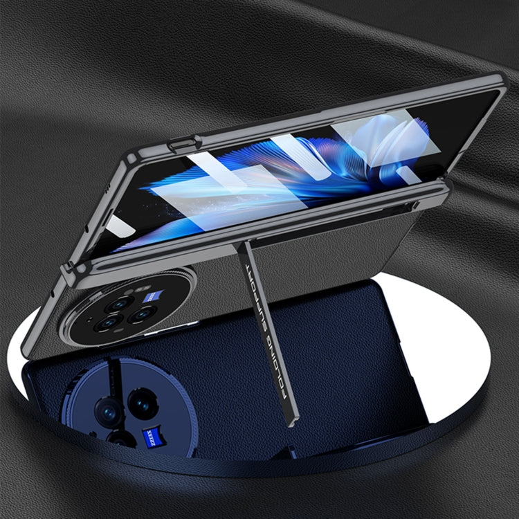 For vivo X Fold3 Pro GKK Integrated Magnetic Fold Hinge Leather Shockproof Phone Case(Black)