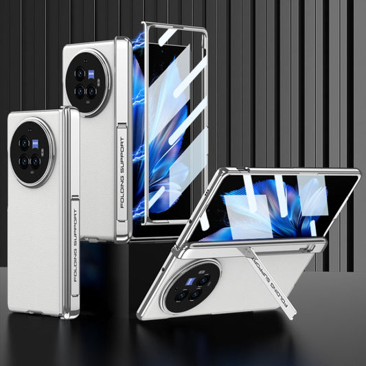 For vivo X Fold3 Pro GKK Integrated Magnetic Fold Hinge Leather Shockproof Phone Case(Silver) - free shipping - PMC Jewellery - Order now!