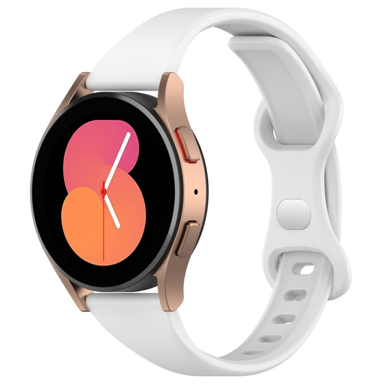 20mm Slim Reverse Buckle Silicone Watch Band(White) - 20mm Bands by PMC TechLife | Online Shopping South Africa | PMC TechLife