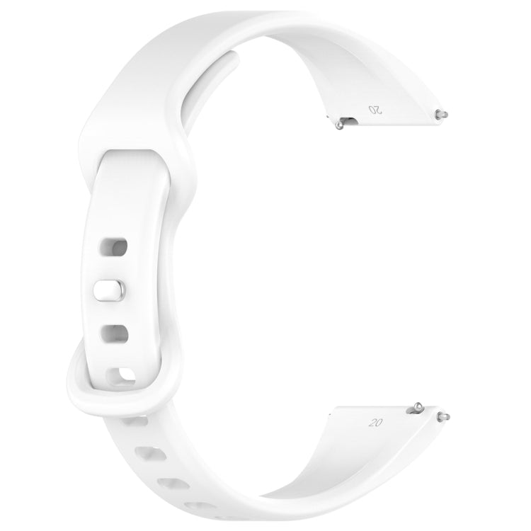 20mm Slim Reverse Buckle Silicone Watch Band(White) - 20mm Bands by PMC TechLife | Online Shopping South Africa | PMC TechLife