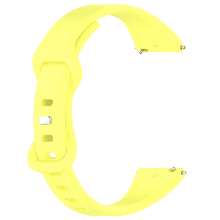 22mm Slim Reverse Buckle Silicone Watch Band(Bright Yellow) - 22mm Bands by PMC TechLife | Online Shopping South Africa | PMC TechLife