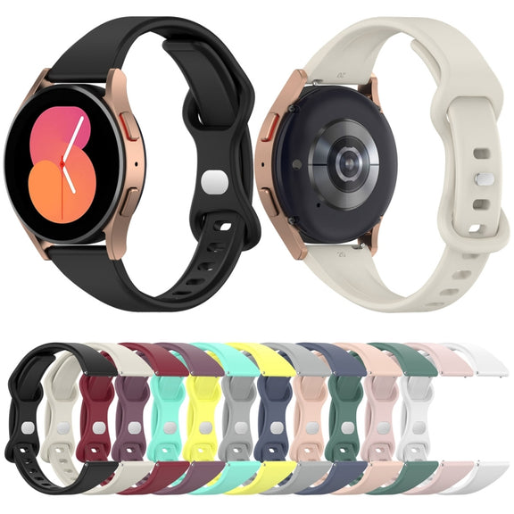 20mm Slim Reverse Buckle Silicone Watch Band(White)