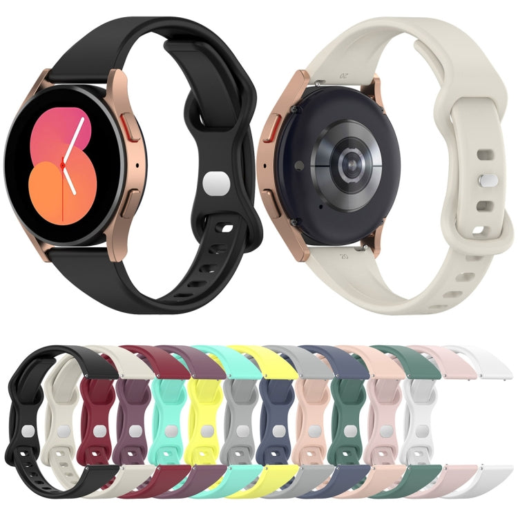 20mm Slim Reverse Buckle Silicone Watch Band(White)