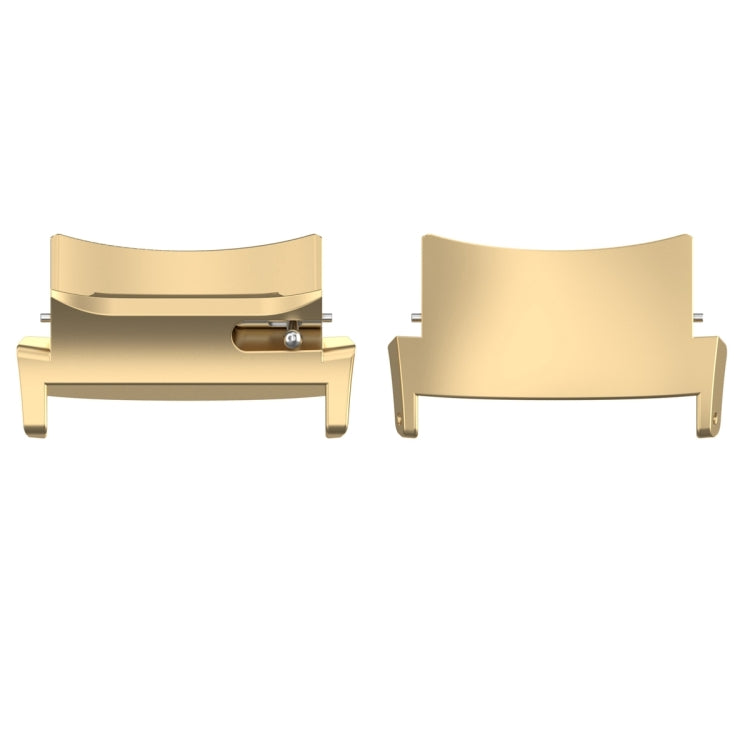 For OPPO Watch X / OnePlus Watch 2 1 Pair 22mm Watch Band Stainless Steel Connector(Gold) - Watch Bands by PMC TechLife | Online Shopping South Africa | PMC TechLife