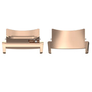 For OPPO Watch X / X2 / OnePlus Watch 2 / 2R 1 Pair 22mm Watch Band Stainless Steel Connector(Rose Gold)
