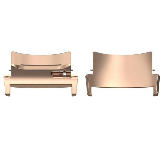 For OPPO Watch X / X2 / OnePlus Watch 2 / 2R 1 Pair 22mm Watch Band Stainless Steel Connector(Rose Gold)