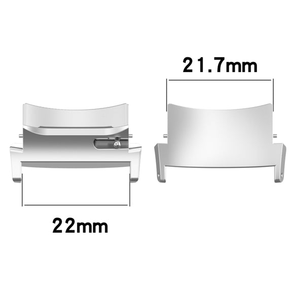 For OPPO Watch X / X2 / OnePlus Watch 2 / 2R 1 Pair 22mm Watch Band Stainless Steel Connector(Rose Gold)