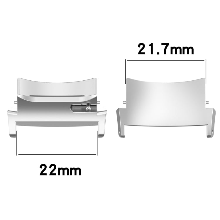 For OPPO Watch X / X2 / OnePlus Watch 2 / 2R 1 Pair 22mm Watch Band Stainless Steel Connector(Rose Gold)