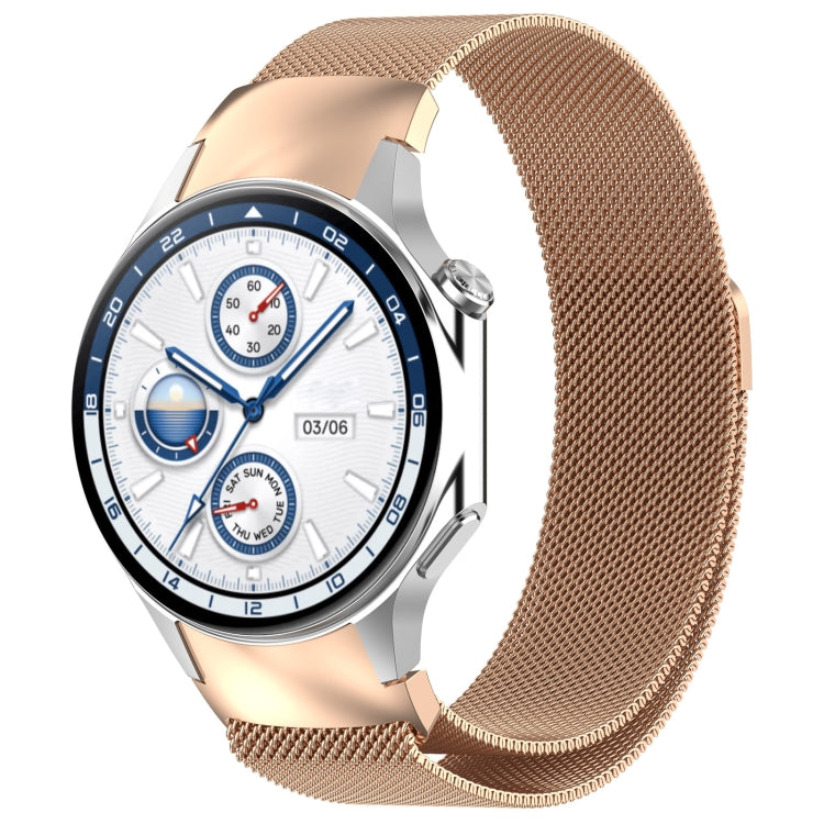 For OPPO Watch X / OnePlus Watch 2 Milan Magnetic Steel Mesh Watch Band(Rose Gold) - Watch Bands by PMC TechLife | Online Shopping South Africa | PMC TechLife