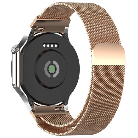 For OPPO Watch X / OnePlus Watch 2 Milan Magnetic Steel Mesh Watch Band(Rose Gold)