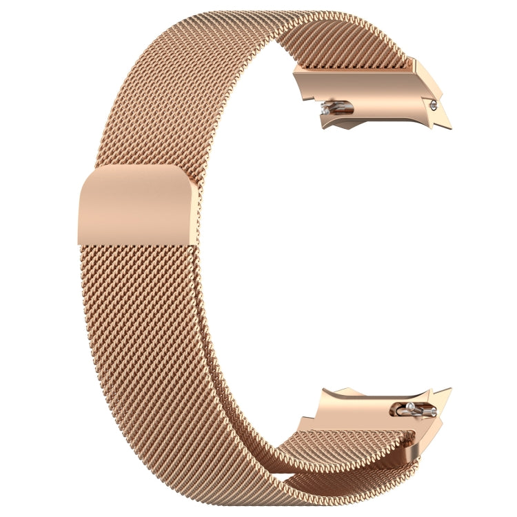 For OPPO Watch X / OnePlus Watch 2 Milan Magnetic Steel Mesh Watch Band(Rose Gold)