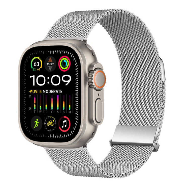 For Apple Watch Ultra 2 49mm ZGA Milanese Magnetic Metal Watch Band(Silver) - Watch Bands by ZGA | Online Shopping South Africa | PMC TechLife | Buy Now Pay Later Mobicred