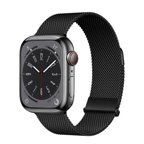 For Apple Watch Series 6 44mm ZGA Milanese Magnetic Metal Watch Band(Black)