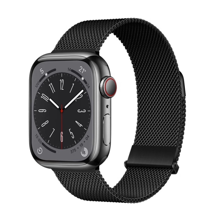 For Apple Watch Series 5 44mm ZGA Milanese Magnetic Metal Watch Band(Black) - Watch Bands by ZGA | Online Shopping South Africa | PMC TechLife | Buy Now Pay Later Mobicred
