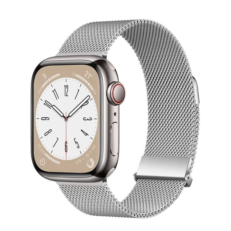 For Apple Watch Series 4 44mm ZGA Milanese Magnetic Metal Watch Band(Silver) - Watch Bands by ZGA | Online Shopping South Africa | PMC TechLife | Buy Now Pay Later Mobicred