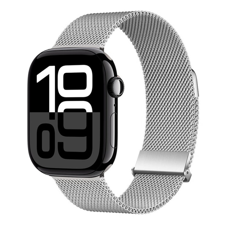 For Apple Watch Series 10 46mm ZGA Milanese Magnetic Metal Watch Band(Silver) - free shipping - PMC TechLife - Order now!